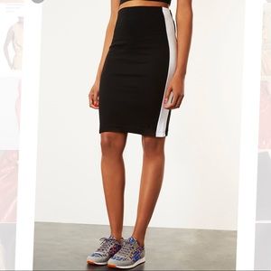 Topshop Tube Pencil Skirt with Side Stripes